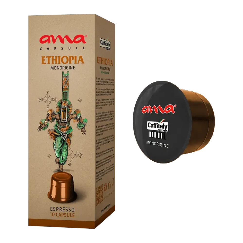 Ama Caffe, Kapsulë Monorigine Ethiopia, 10 x 8 g